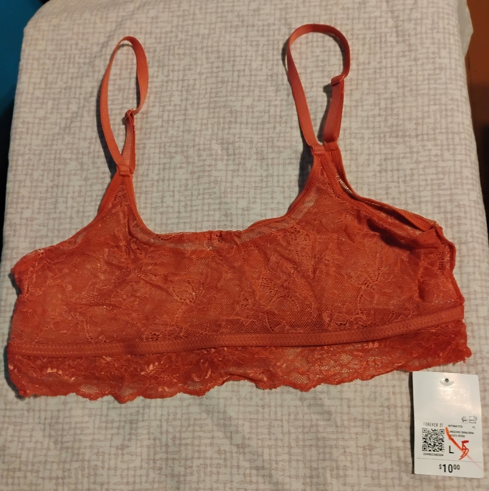 Lace Bralette in Orange